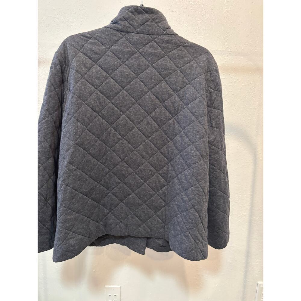 Eileen Fisher Quilted Jacket Womens Size Large Cotton Grey - Picture 5 of 6